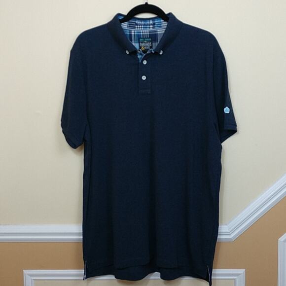 NWT Eric Daman for Threads & Heirs Navy Polo Size XL - Picture 1 of 8